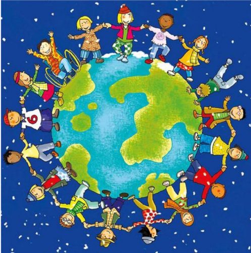 UNICEF Ausstellung mit Kindern der Grundschule Papendorf in der Buchholzer Dorfkirche vom 27.10.-26.11.2023